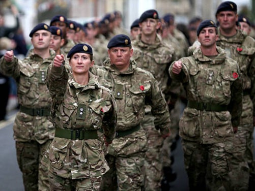 The British army is struggling to reach its target of 73,000 personnel