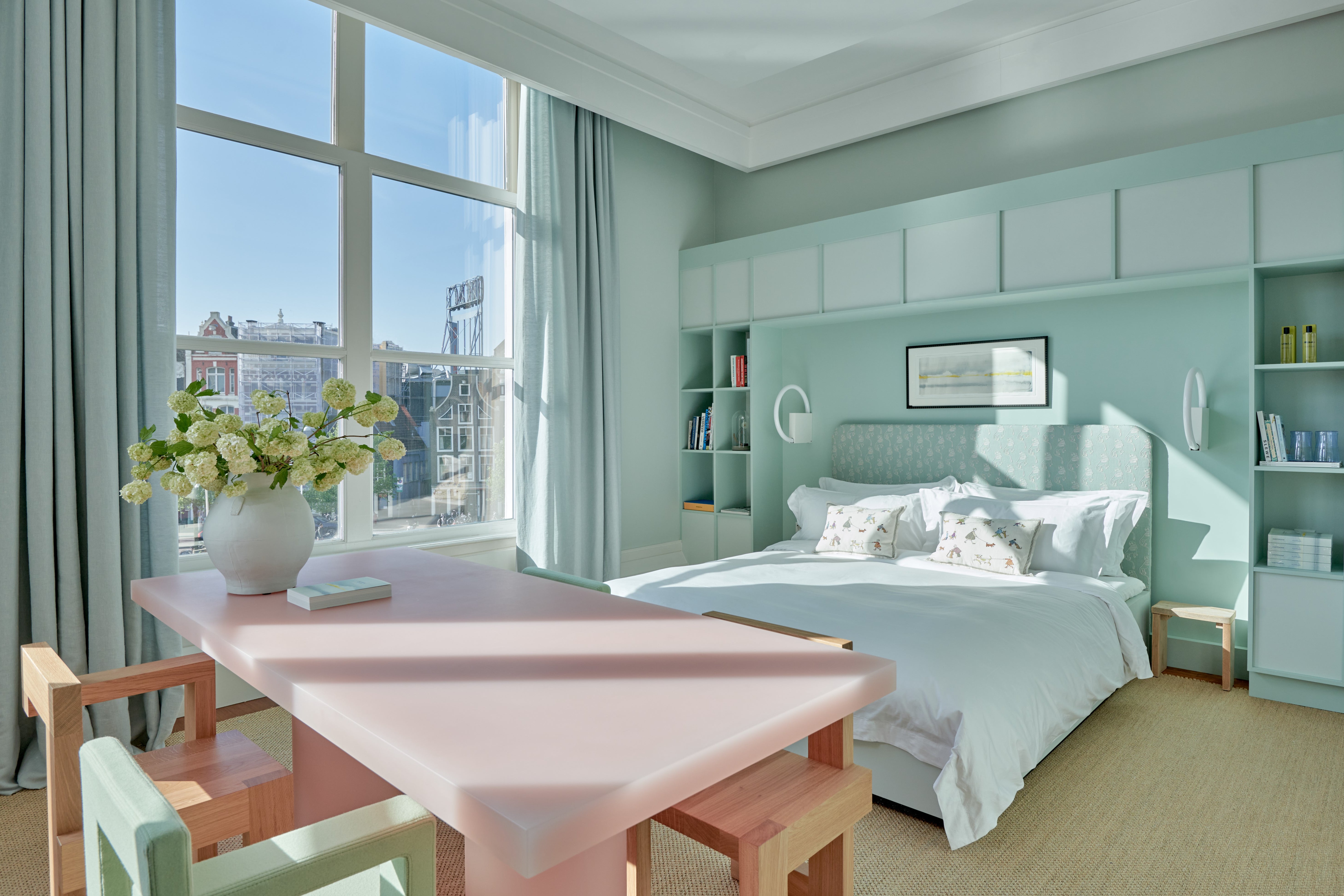 Seek out the Gloobles Suite at Hotel De L’Europe for a room dressed in pastel
