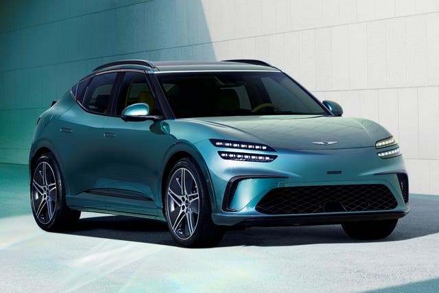 <p>The updated Genesis GV60 gets a new front bumper, five -spoke alloy wheels and advanced LED headlights</p>