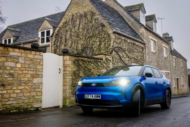 <p>The new all-electric Ford Capri felt at home in our test in the Cotswolds</p>