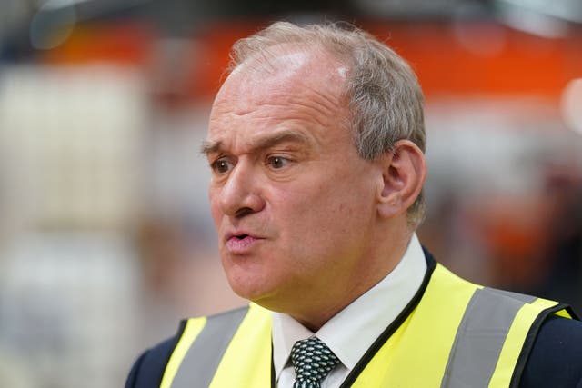 Liberal Democrat leader Sir Ed Davey (Joe Giddens/PA)