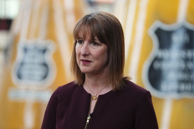 <p>Chancellor of the Exchequer Rachel Reeves speaking to a member of the media during a visit to the Glenkinchie Whisky Distillery in Tranent, East Lothian to mark the UK-India trade deal</p>